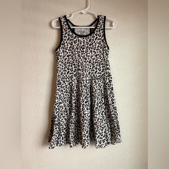 Place Black and White Leopard Print Kids Sleeveless Dress size 5/6 - Picture 4 of 4